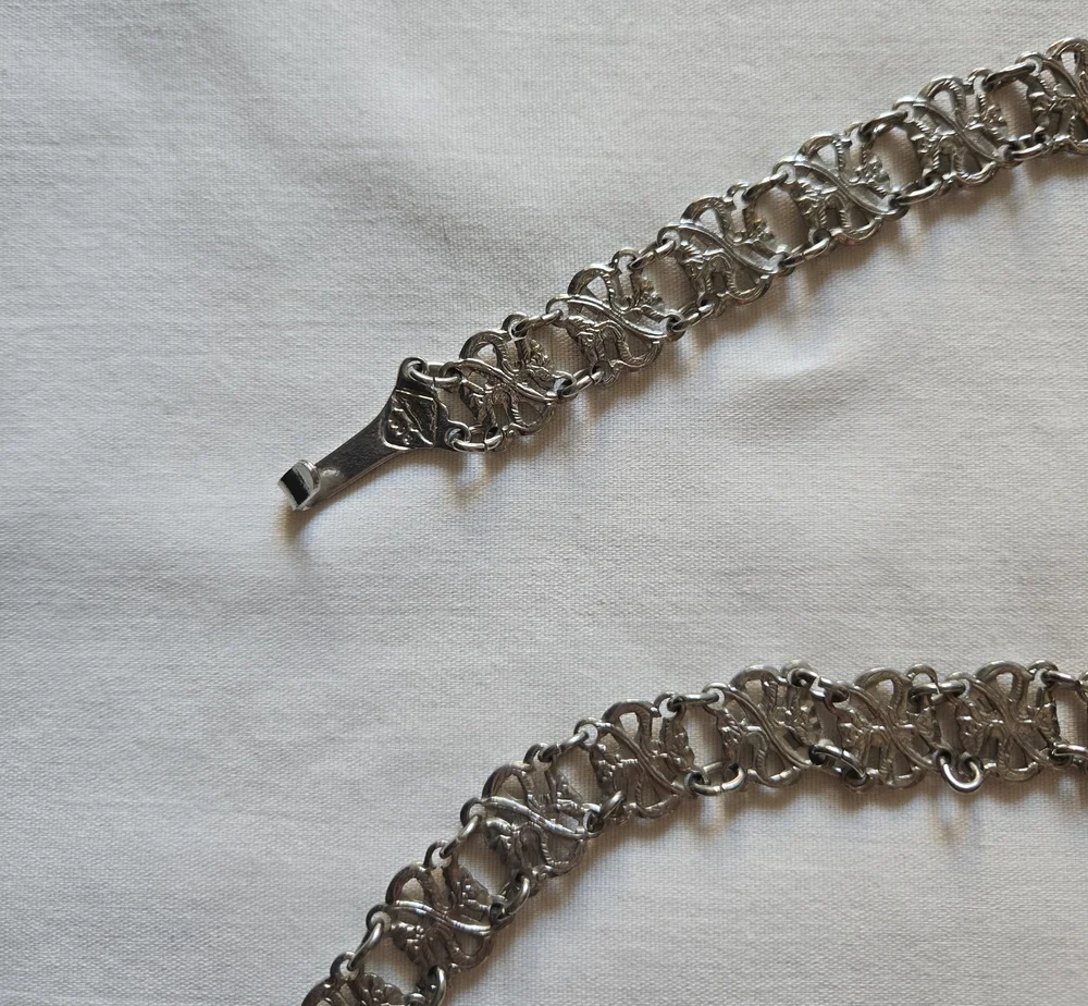 Vintage Silver Metal Belt